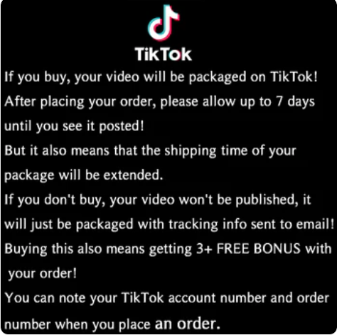 Tiktok Packging Video